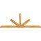 Ekena Millwork Saratoga Rough Sawn Timber Gable Bracket, Western Red Cedar, 96"W x 48"H x 4"D x 4"F, 12/12 Pitch GBW096X48X0404SAR00RWR - alternate 4